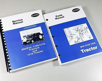 Long 910 1110 1310 Tractor Service Repair Manual Parts Catalog Set