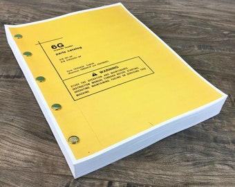 Fiat Allis Chalmers 6G Crawler Loader Parts Manual Catalog Book S/N 101-Up