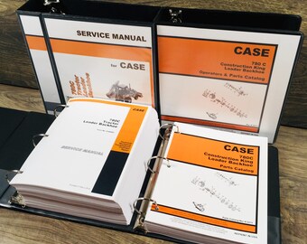 Case 780C Ck Tractor Loader Backhoe Service Manual Parts Catalog Shop Book Set