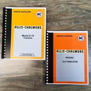 Allis Chalmers D19 Tractor Service Repair Manual Parts Catalog Shop Set