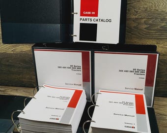 Case IH 585 Tractor Service Manual Parts Catalog Repair Shop Set Workshop Book