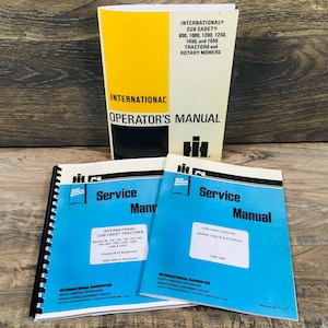 Lot International Cub Cadet 800 Service And Operators Manuals Owners Repair Ih