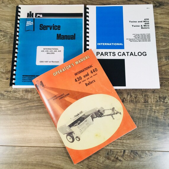 International Harvester 435 & 445 Baler Operator's Manual (IH) - Brand New