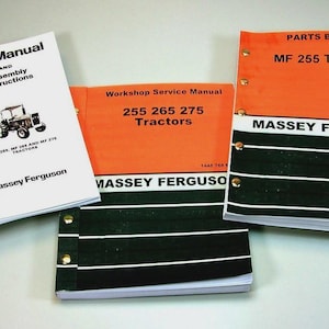 Massey Ferguson Mf 255 Tractor Operators Owners Service Repair Parts Manuals