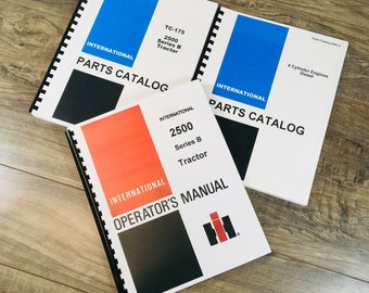 International 2500B 2500 Series B Diesel Tractor Parts Operators Manual Set D239