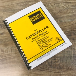 Engine Service Manual For Caterpillar D6 Crawler Tractor Dozer 4R 5R 8U 9U Book