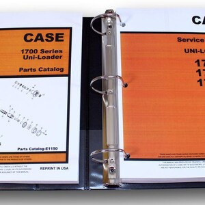 Set Case 1700 1737 1740 Uni-Loader Skidsteer Service Shop Manual Parts Catalog