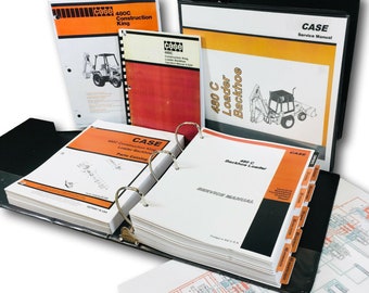 Case 480C Tractor Loader Backhoe Service Parts Operators Manual Shop Book Set
