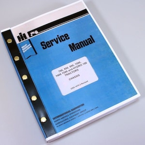 International 786 886 986 1086 1486 1586 Hydro 186 Tractor Service Repair Manual