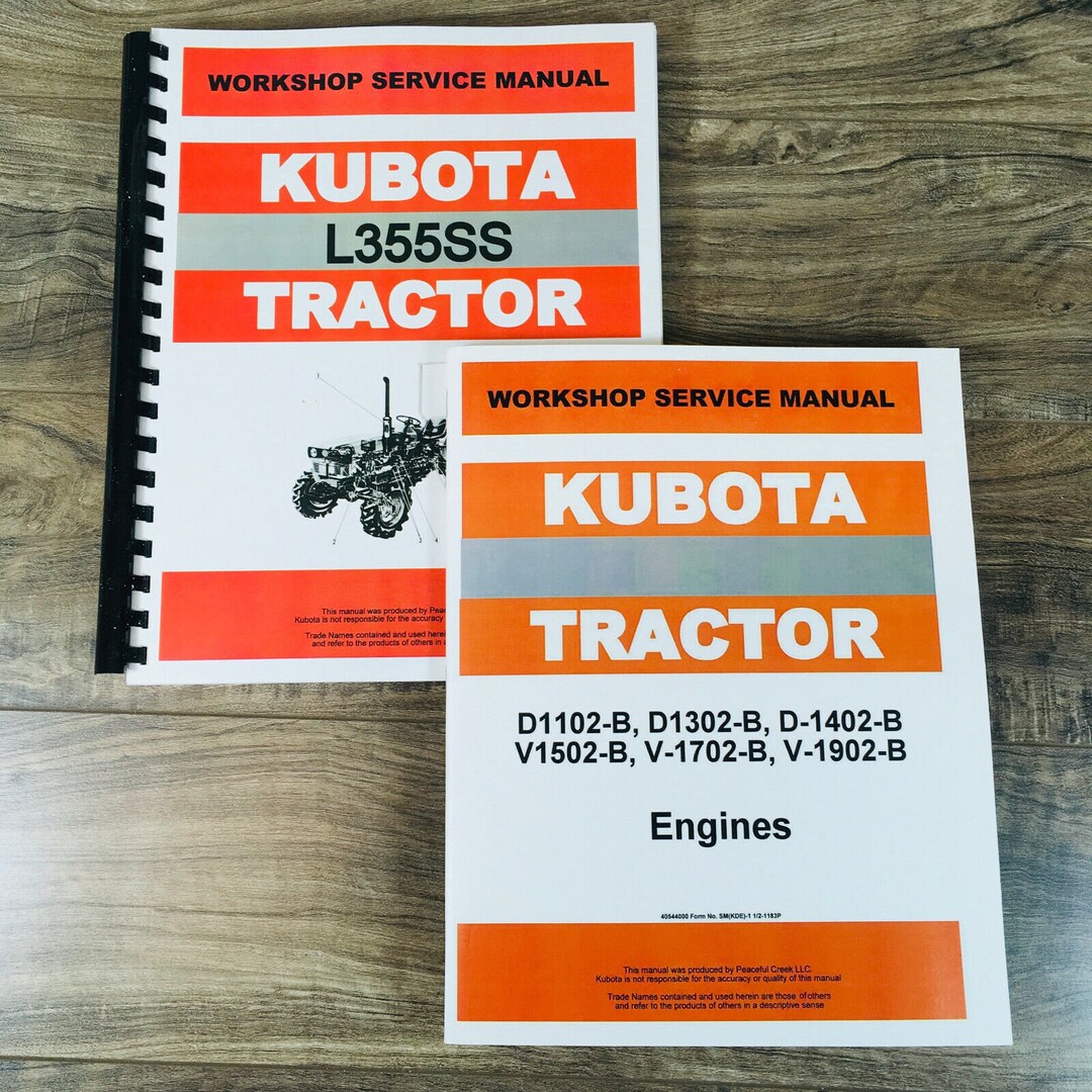 Kubota L355SS Tractor Operators Manual (HTKU-OL305