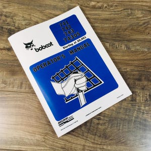 Bobcat 741 742 743 743Ds Skid Steer Loader Operators Manual Starting At 20,001