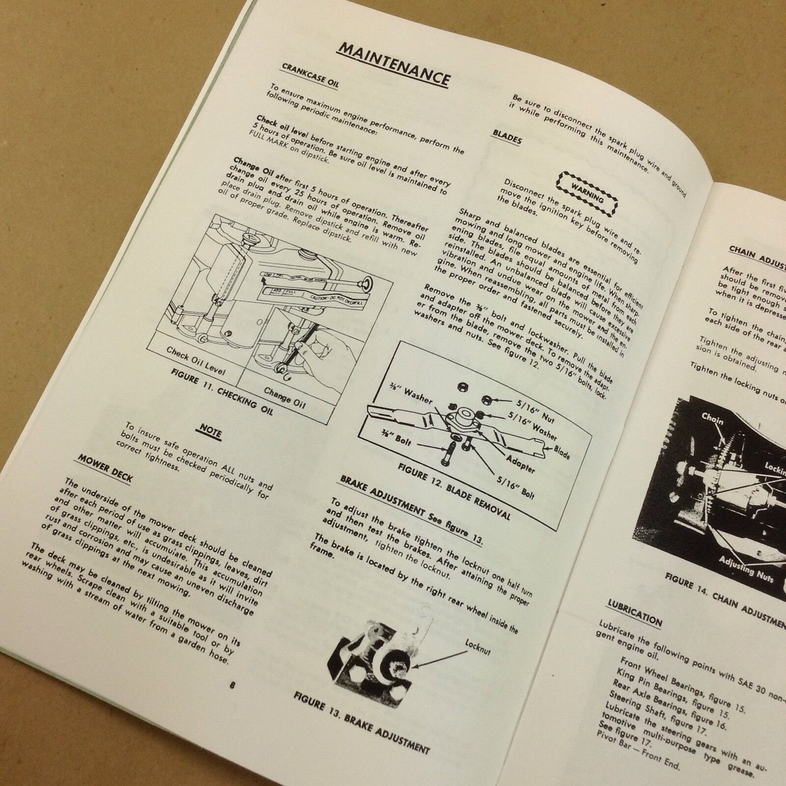 ホワイト ヤードボス T-80 30 インチ芝刈り機部品カタログ説明書 操作