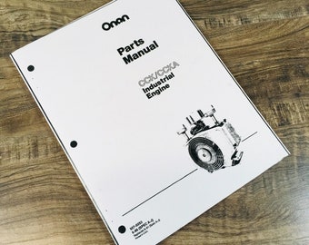 Onan CCK CCKA Industrial Engine Parts Manual Catalogue Book Assembly Schematics