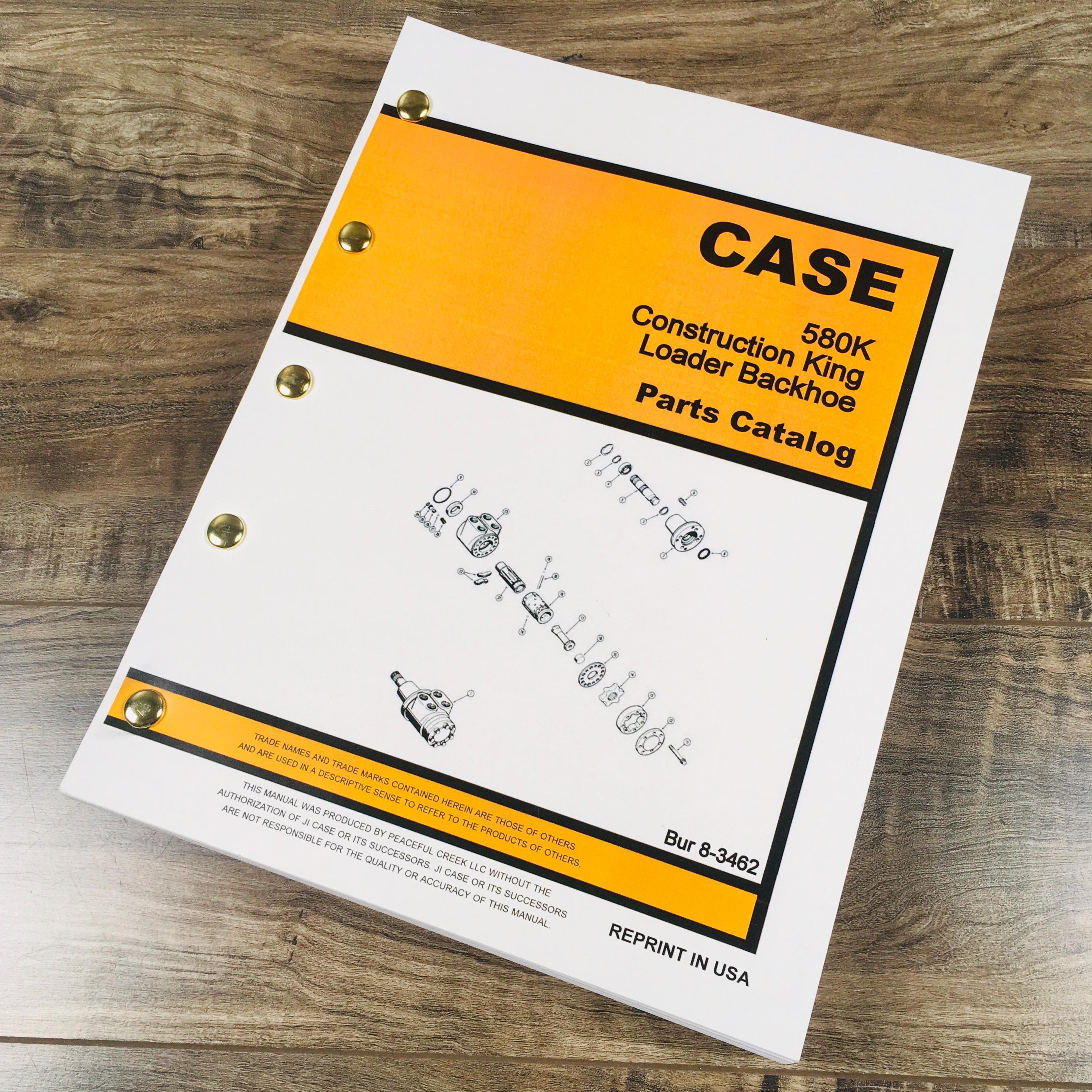 Case 580K Ck Loader Backhoe Parts Manual Catalog Book Phase One 1