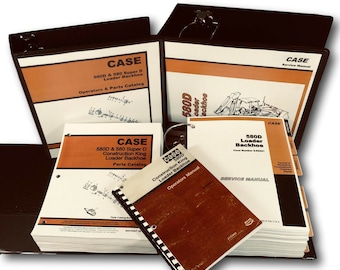 Case 580D Loader Backhoe Service Manual Parts Catalog Operators Repair Shop Book