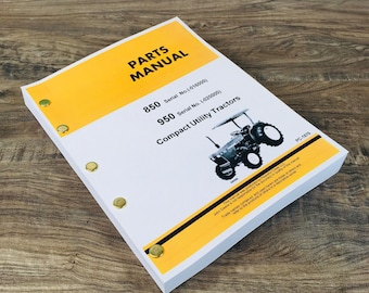 Teile-Handbuch für John Deere 850 950 Traktoren Katalog Montagebuch SN 0-20000