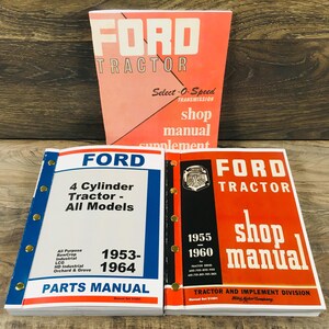 1962-65 Ford 2000 4000 Series Tractor Service Repair Shop Parts Manuals Catalog