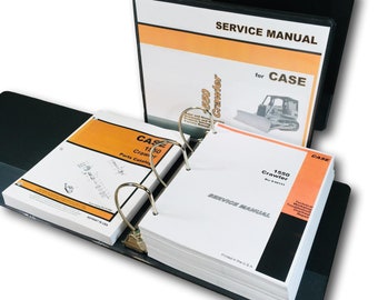 Case 1550 Crawler Dozer Technical Service Manual Parts Catalog Shop Book Set