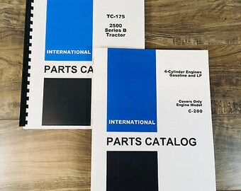 International 2505B 2510B 2514B Gas Tractor Loader Parts Manual Set Catalog