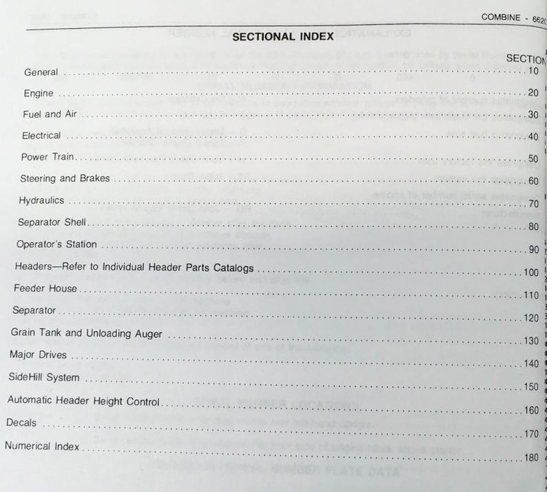Parts Manual for John Deere 6620 Combine Assembly Schematics Catalog 2
