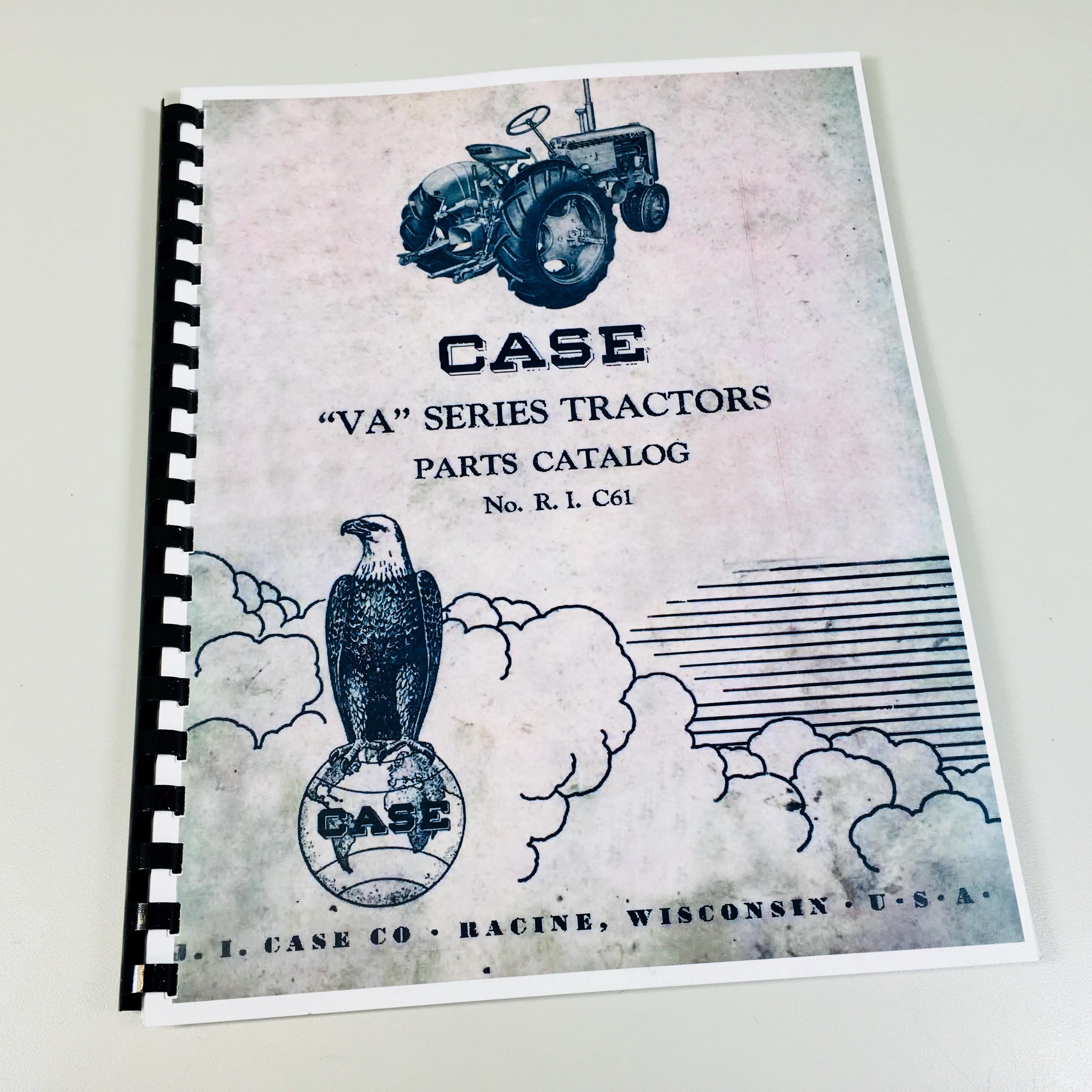 Case Va Series Tractor Parts Manual Catalog Book Exploded Views Numbers Names
