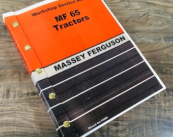 Massey Ferguson Mf 65 Tractor Service Manual Technical Repair Shop Workshop
