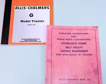 Allis Chalmers G Trattori Operatori Proprietari Catalogo parti Manuale Riparazione tecnica
