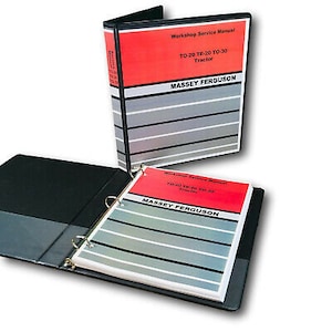 Massey Ferguson To20 Te20 To30 Tractor Service Manual Repair Shop Technical Book