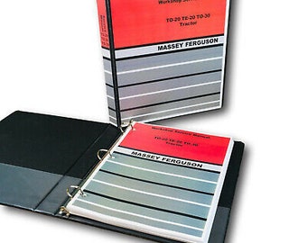 Massey Ferguson To20 Te20 To30 Tractor Service Manual Repair Shop Technical Book
