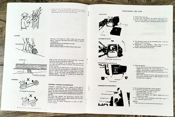 Echo Cs-280e Cs-280ep Chainsaw Operators Owners Manual Chain Saw