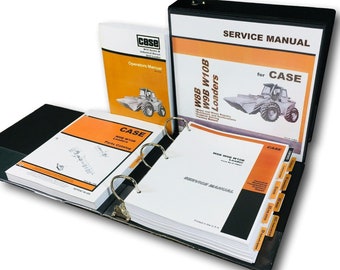 Manuale di servizio per pale gommate diesel Case W10B Catalogo ricambi Set di riparazione per operatori