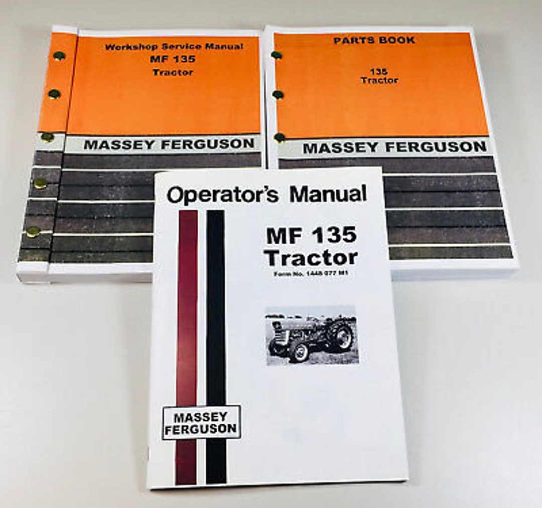 massey-ferguson-135-tractor-factory-service-parts-operators-manual-shop