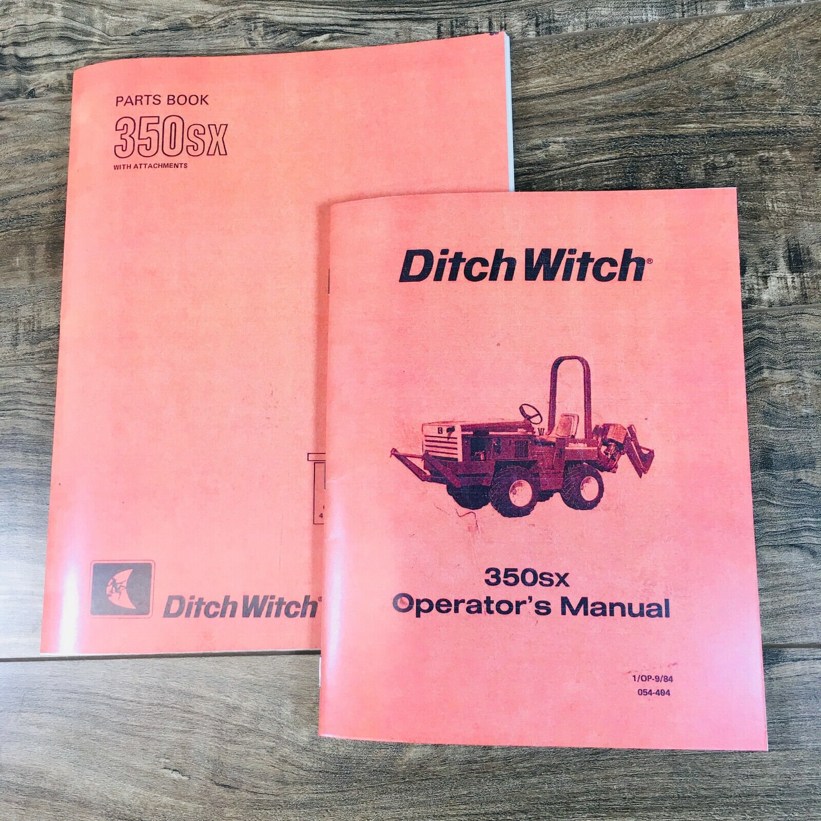 Ditch Witch 350sx Tractor Trencher Plow Parts Operators Manual Set