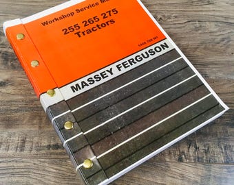 Manuale di assistenza per officina di riparazione trattori Massey Ferguson 265 Mf265