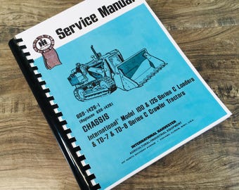 International Td-7 Series C Td-7C Crawler Dozer Service Repair Manual 0-9500