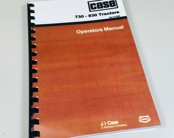 Case 840 841 842 843 Tractor Operators Owners Manual Book Serials 822900 Up