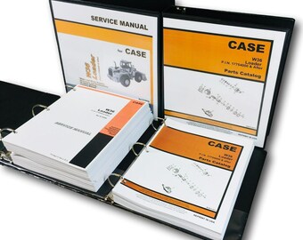 Case W36 Wheel Loader Service Manual Parts Catalog Set S/N 17754000-After