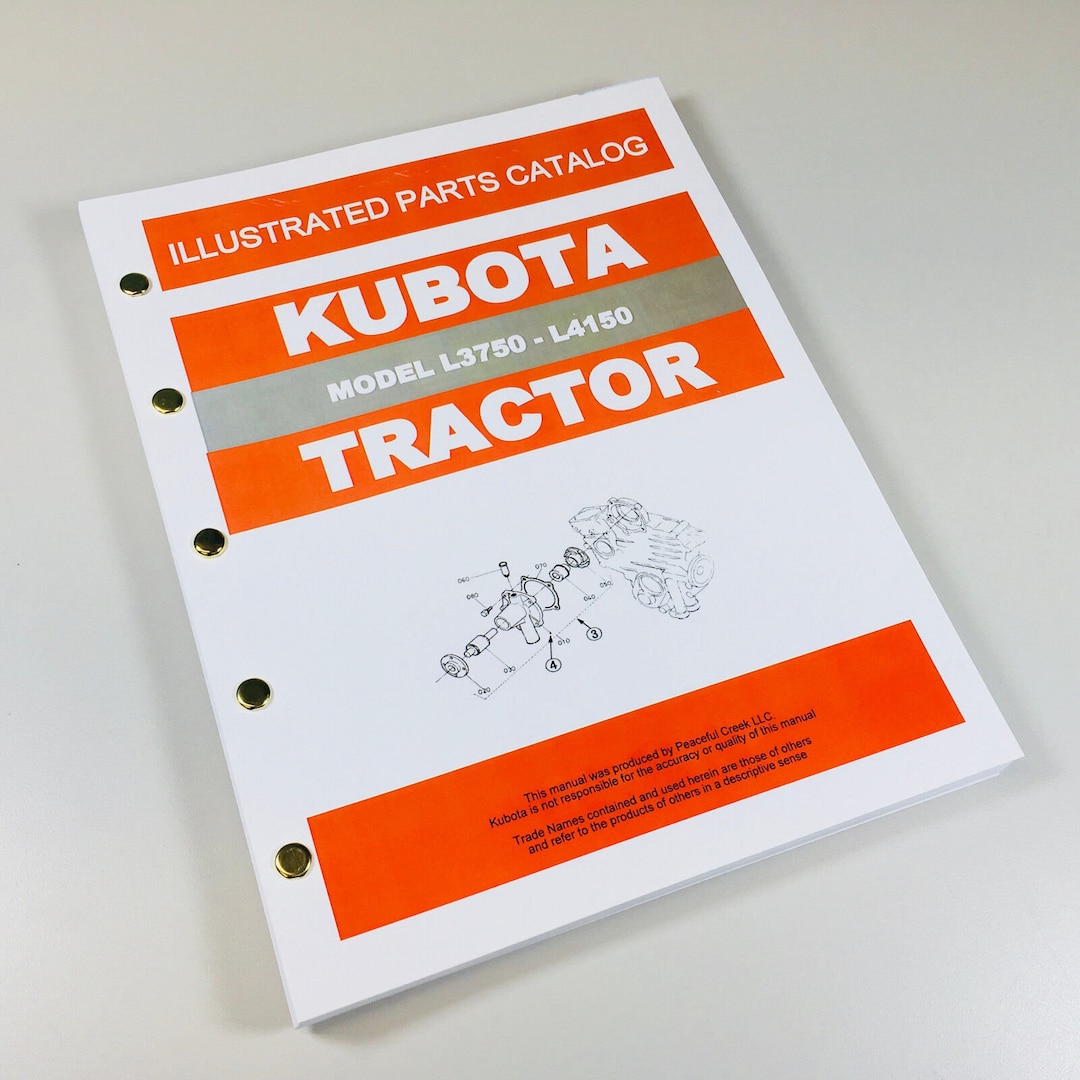 Kubota L3750 L4150 Tractor Service Parts Operators Manual Catalog Ovhl Shop Set