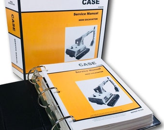 Case 880D Excavator Trackhoe Service Technical Manual Repair Shop Book Binder
