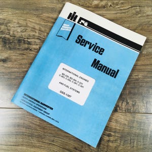 International Farmall 656 660 Tractor Gas Engine Service Repair Manual Ih Lpg Lp