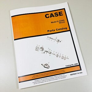 Case 750 850 1000D 1150 Crawler Tractor Model E-3Osg Winch Parts Manual Catalog