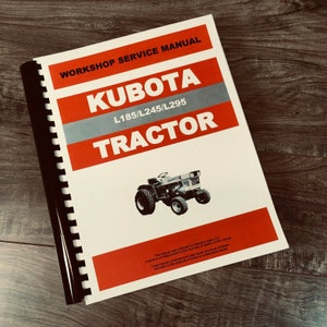 Kubota L185 L245 L295 Tracteur Service Manuel Atelier de réparation Atelier Énorme 476 Pages