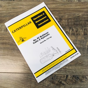 Caterpillar No. 8C Bulldozer Operators Manual Cable & Hydraulic S/N 71F1-Up