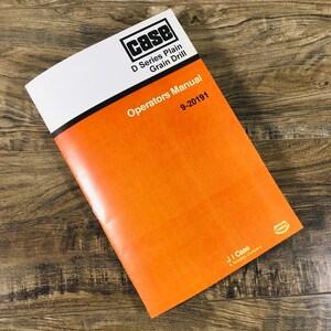 Caso D168S D160S D126D D166D D206D D246D Libro del manual del operador de taladro de grano liso