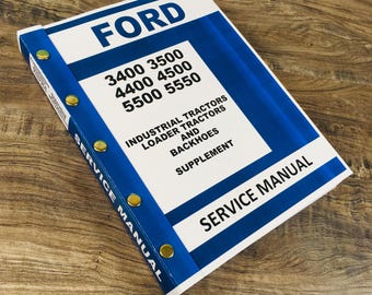 Manuale di riparazione e assistenza per escavatori posteriori Ford 3400 3500 4400 4500 5500 5550