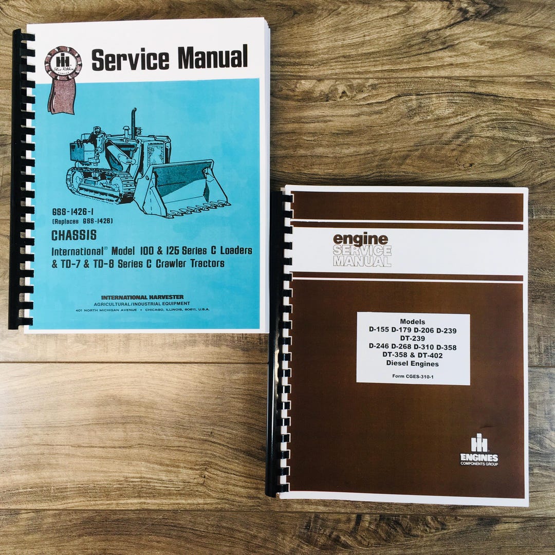 Set International Dresser Td8 Series C Td-8c Crawler Dozer Service