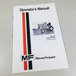 Instrukcja obsługi lemiesza spychacza Massey Ferguson Mf 630