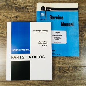 International C-135 4 Cylinder Gas Engine Service Parts Manual Set Repair Shop