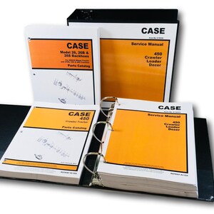 Case 26 26B 26S Backhoe 450 Crawler 188 Diesel Engine Service Parts Manual Set