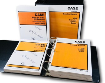 Case 26 26B 26S Backhoe 450 Crawler 188 Diesel Engine Service Parts Manual Set Before -3038436